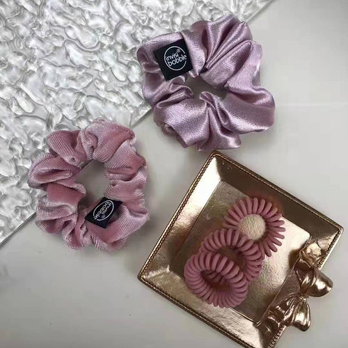 invisibobble大肠发圈法式复古绒面扎马尾盘头发饰简约丸子头豹纹 - 图3