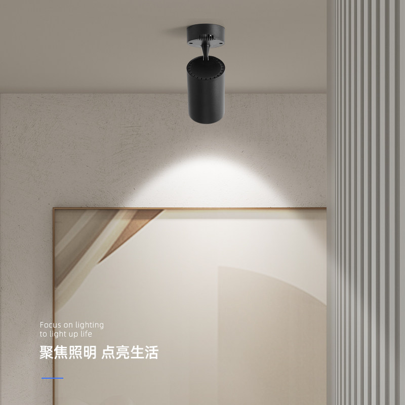 led射灯明装单独聚光吸顶灯服装店店铺专用背景墙商用室内天花灯,淘宝优惠券,粉丝福利购,淘宝优惠卷