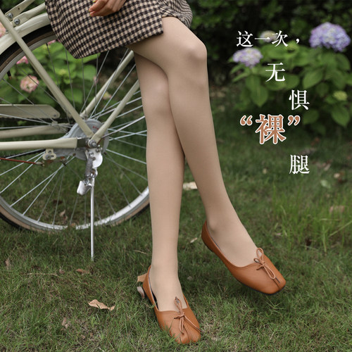光腿裸感神器女超自然肤色连裤袜春秋冬季加绒加厚瘦腿打底袜踩脚 - 图1