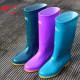 Huili rain boots for women short waterproof shoes for medium and high rain boots