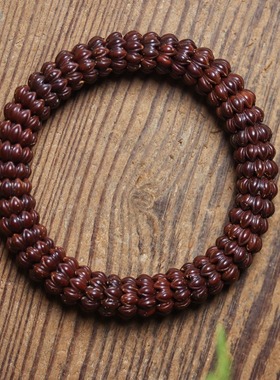 原生态紫金鼠雕刻京八棱精雕手捻持链念佛珠串高油密生态盘文玩