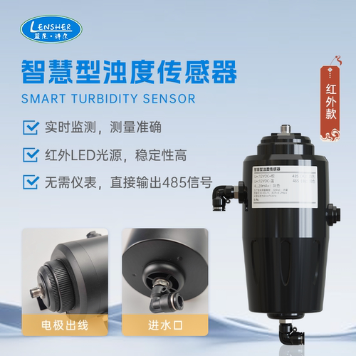 智慧型在线浊度仪激光浊度传感器RS485 4-20mA 悬浮物污泥浓度计 - 图2