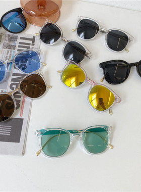 复古风街拍ins圆脸显瘦太阳镜