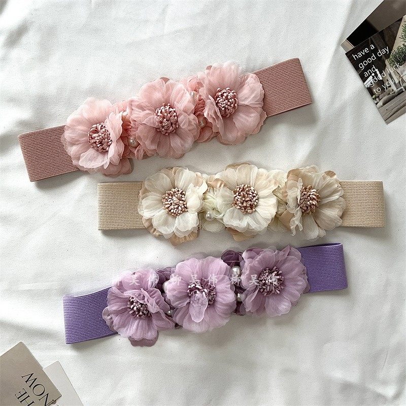 法式风立体花朵腰带女装饰配裙子西装呢子大衣束腰装饰腰封韩国宽,淘宝优惠券,粉丝福利购,淘宝优惠卷