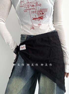韩系蕾丝三角屁帘腰带女