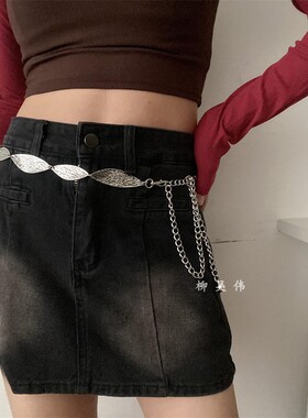 个性ins复古做旧腰链