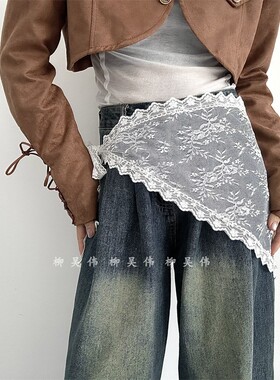 三角蕾丝系带腰带屁帘韩系