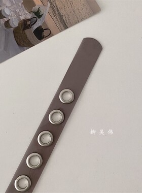 设计感皮带免打孔灰色ins