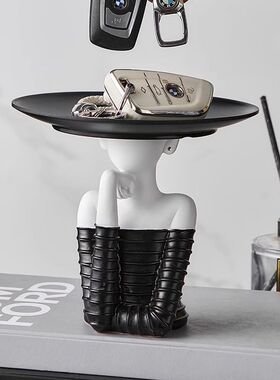 女郎入户玄关钥匙收纳摆件乔迁