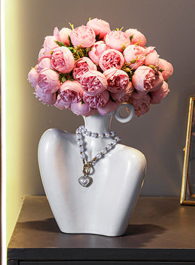 高级感创意人体造型艺术花瓶客厅