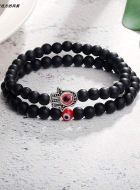 天然石土耳其蓝眼睛手链