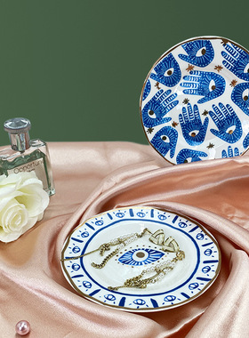 恶魔之眼首饰托盘陶瓷杯垫