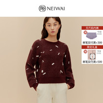 NEIWAI INSIDE AND OUTSIDE CHOCOLATE GIRL Broken Fur Woven Blouse Collar Cashmere Daily Home