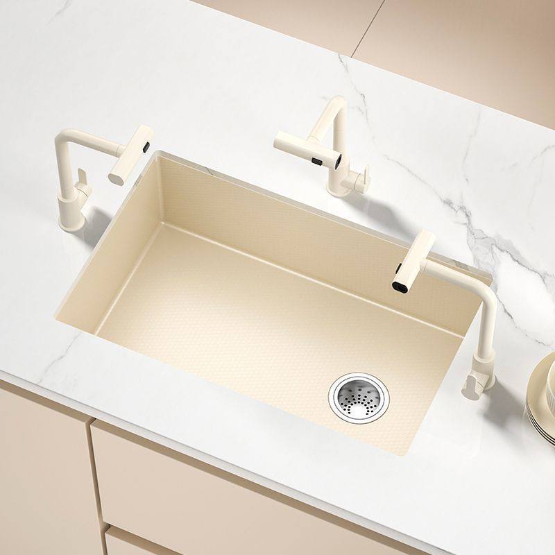 德国奶油白色厨房纳米水槽单槽洗菜水池洗碗家用简约隐藏式台下盆,淘宝优惠券,粉丝福利购,淘宝优惠卷