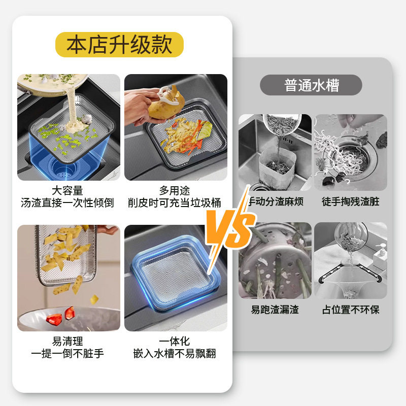 厨房水槽配件洗菜盆集渣网家用过滤网下水防堵沥水架大容量网孔篮,淘宝优惠券,粉丝福利购,淘宝优惠卷