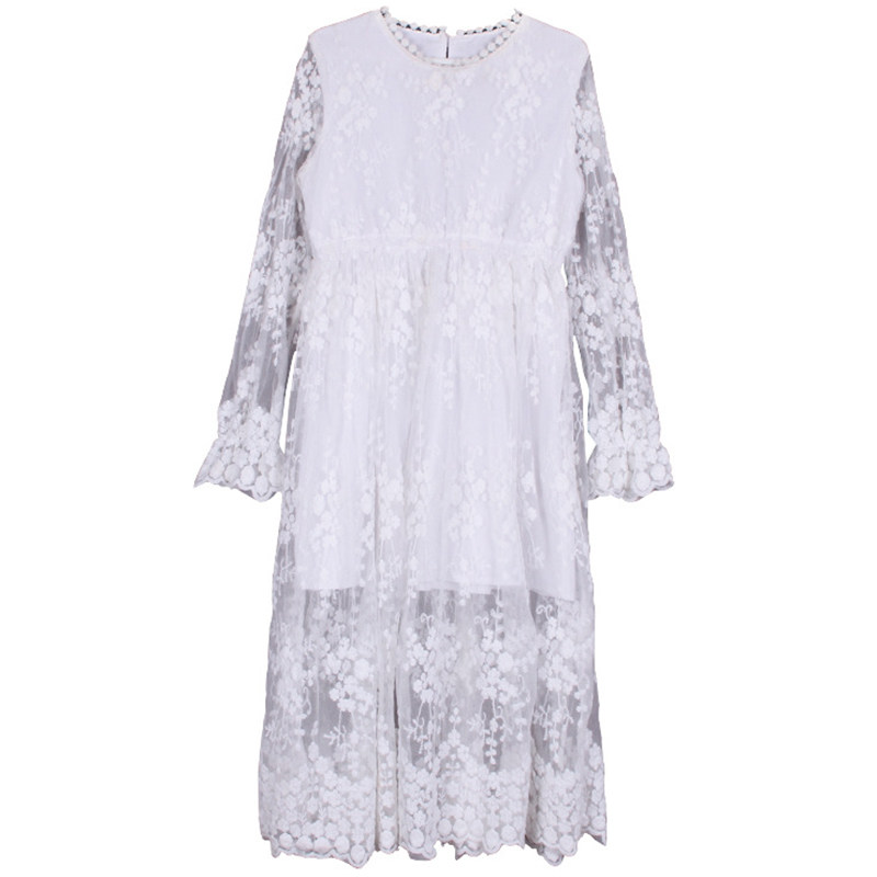 春秋季夏款童装蕾丝女童公主裙镂空连衣裙中大儿童女孩中长款裙子,淘宝优惠券,粉丝福利购,淘宝优惠卷