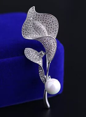 韩版水晶饰品 镶水晶钻埃菲尔铁塔胸针 时尚胸花-闪耀之星N322