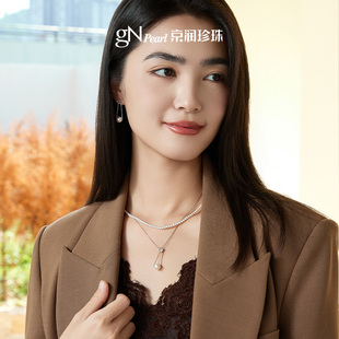 京润珍珠初妙小米珠项链淡水珠礼物女