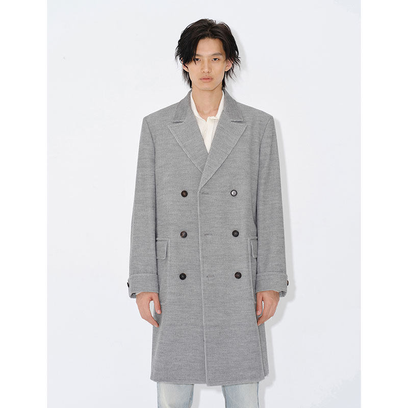 UNICA HOMME/级复古腔调灯芯绒双排扣毛呢大衣男风衣夹克,淘宝优惠券,粉丝福利购,淘宝优惠卷