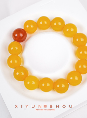 「喜乐至」喜运兽财运滚滚系列12mm黄玛瑙手串