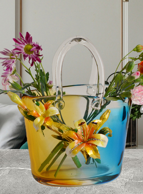 轻奢琉璃珐琅彩花瓶摆件