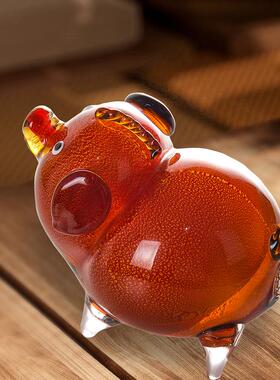 大师款招财琉璃猪摆件乔迁礼物