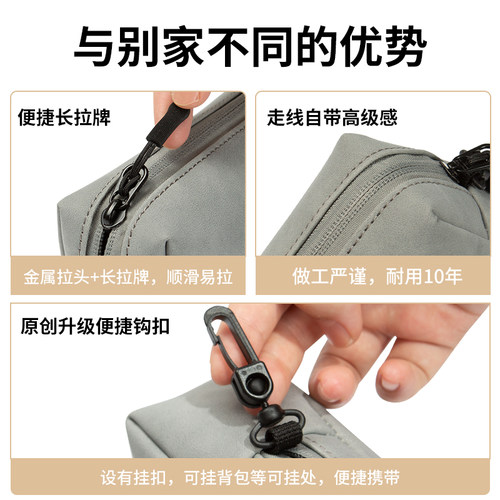 数据线充电器收纳包电源u盘电脑鼠标充电宝数码收纳袋配件小型包 - 图2