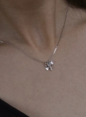 小众简约爱心锁头钥匙项链精致时尚气质百搭锁骨链送友高级感礼物