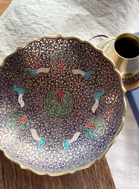 印度手工彩绘孔雀花家居装饰摆件