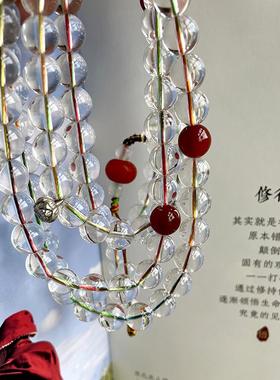 金刚萨佛珠水晶珠通透手链