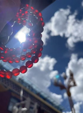 山上发货～学院红色怀业108珠运费自理8毫米大众尺寸