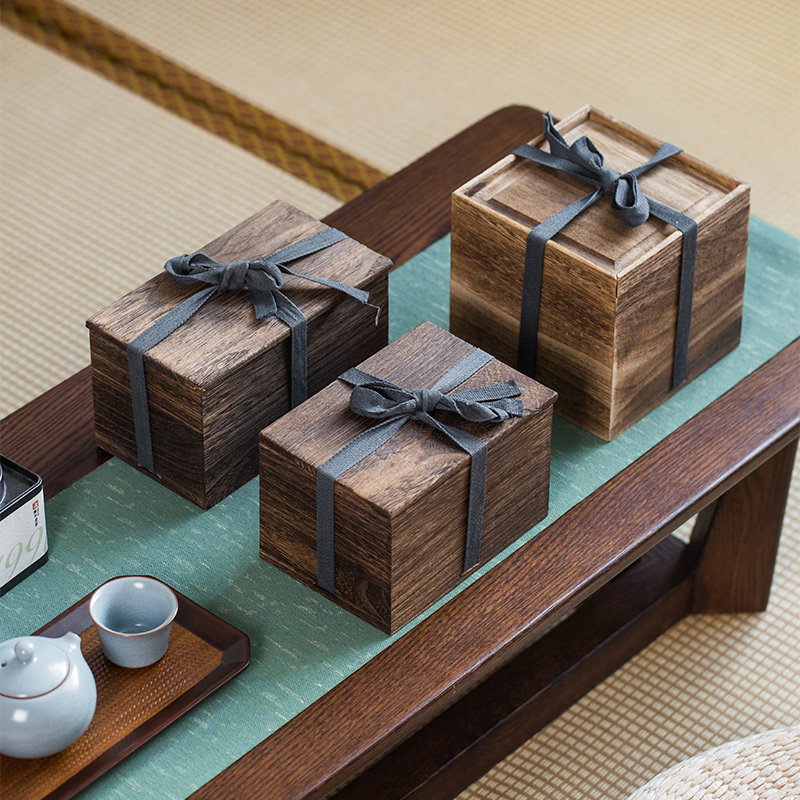 高档复古风木质礼品盒盘子家用花瓶茶杯茶壶方形木盒,淘宝优惠券,粉丝福利购,淘宝优惠卷