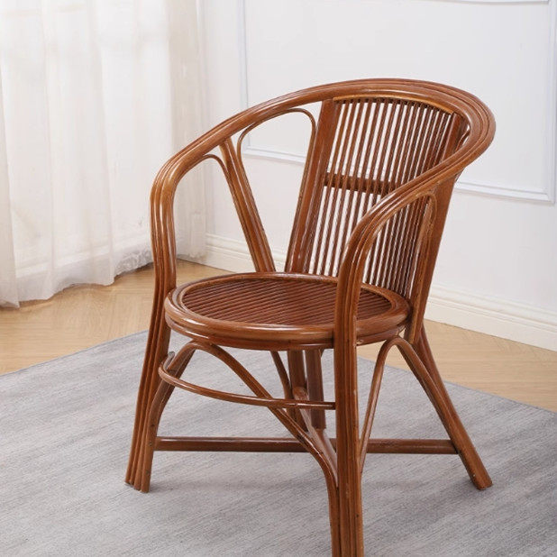 老式天然藤椅靠背藤编腾椅编织藤条老人单人茶楼办公室电脑小椅子