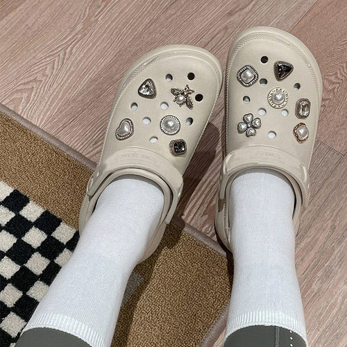 黑暗森林~巴洛克洞洞鞋配饰复古金属鞋花适配crocs原创diy装饰 - 图2