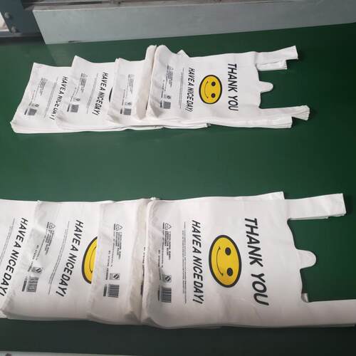 可降解笑脸塑料袋定制做食品袋商用包装打包背心购物方便手提袋子 - 图0