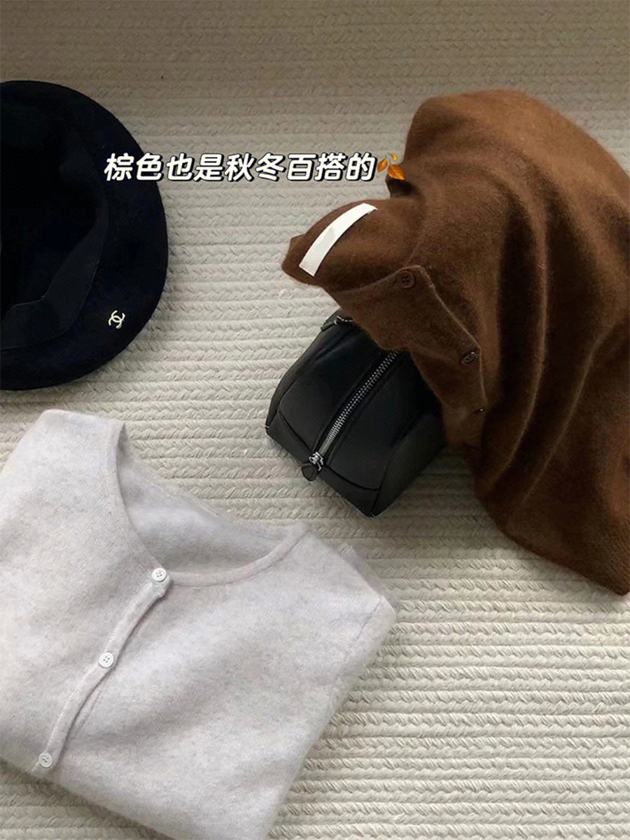 牛油果绿色针织衫毛衣开衫chic早春外套女薄荷曼波风短上衣打底衫 - 图2