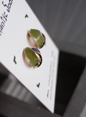 配色贵妇感！立体简约耳钉冷淡风配裙子T恤衬衫大衣925银针防过敏