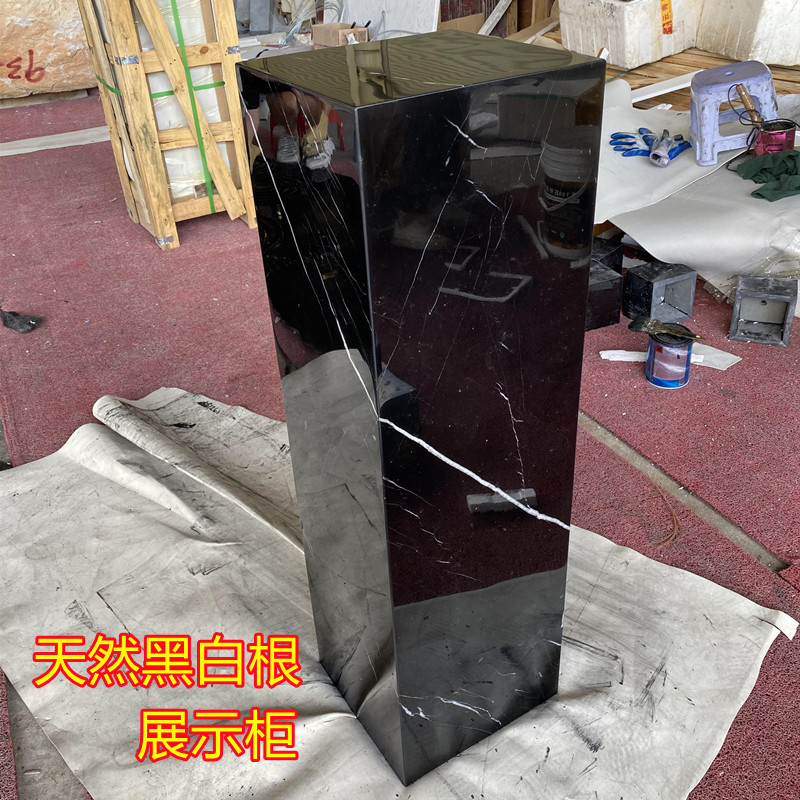 酒店会所玄关软装配饰室内花架大理石工艺品摆件底座基座雕塑展示-图2