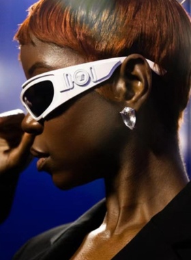 小框太阳镜Y2K狮子头运动嘻哈欧美骑行墨镜ins凹造型户外太阳眼镜