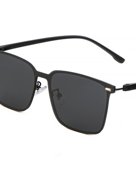 2023新款tr90男士偏光太阳镜复古百搭墨镜女跨境潮流米钉眼镜