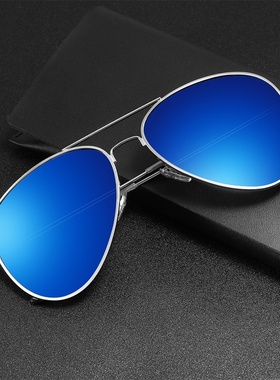 3026男士飞行员太阳镜防紫外线墨镜女偏光开车眼镜反光蛤蟆镜