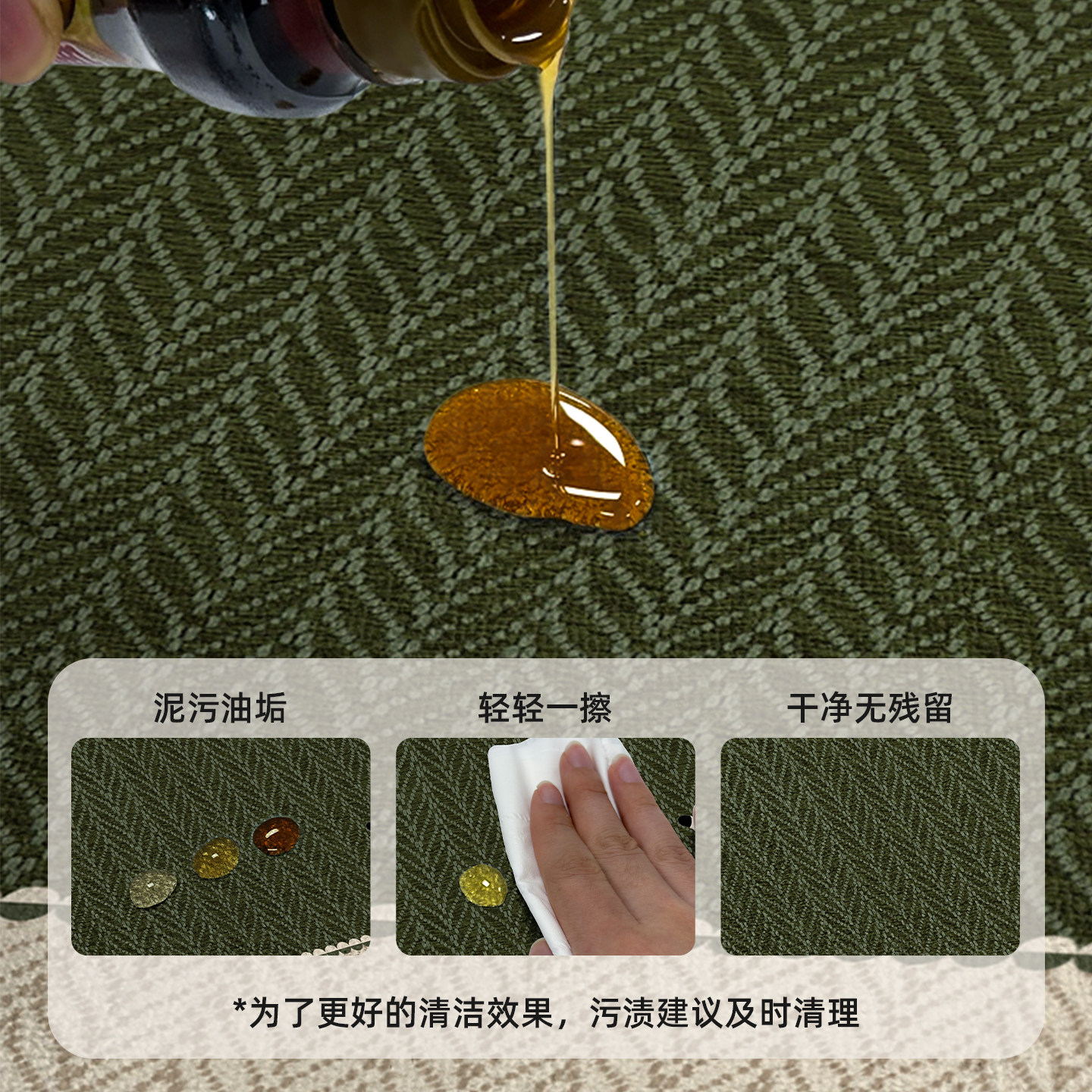 Kitchen floor mat oil-proof anti-slip no-wash waterproof carpet