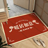 The entrance door floor mat is scratch-resistant and does not shed lint