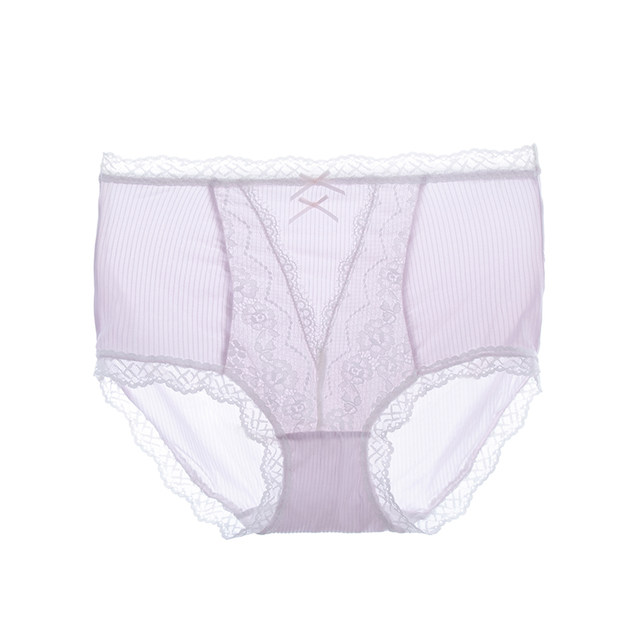 Sweet large size high waist ice silk antibacterial underwear