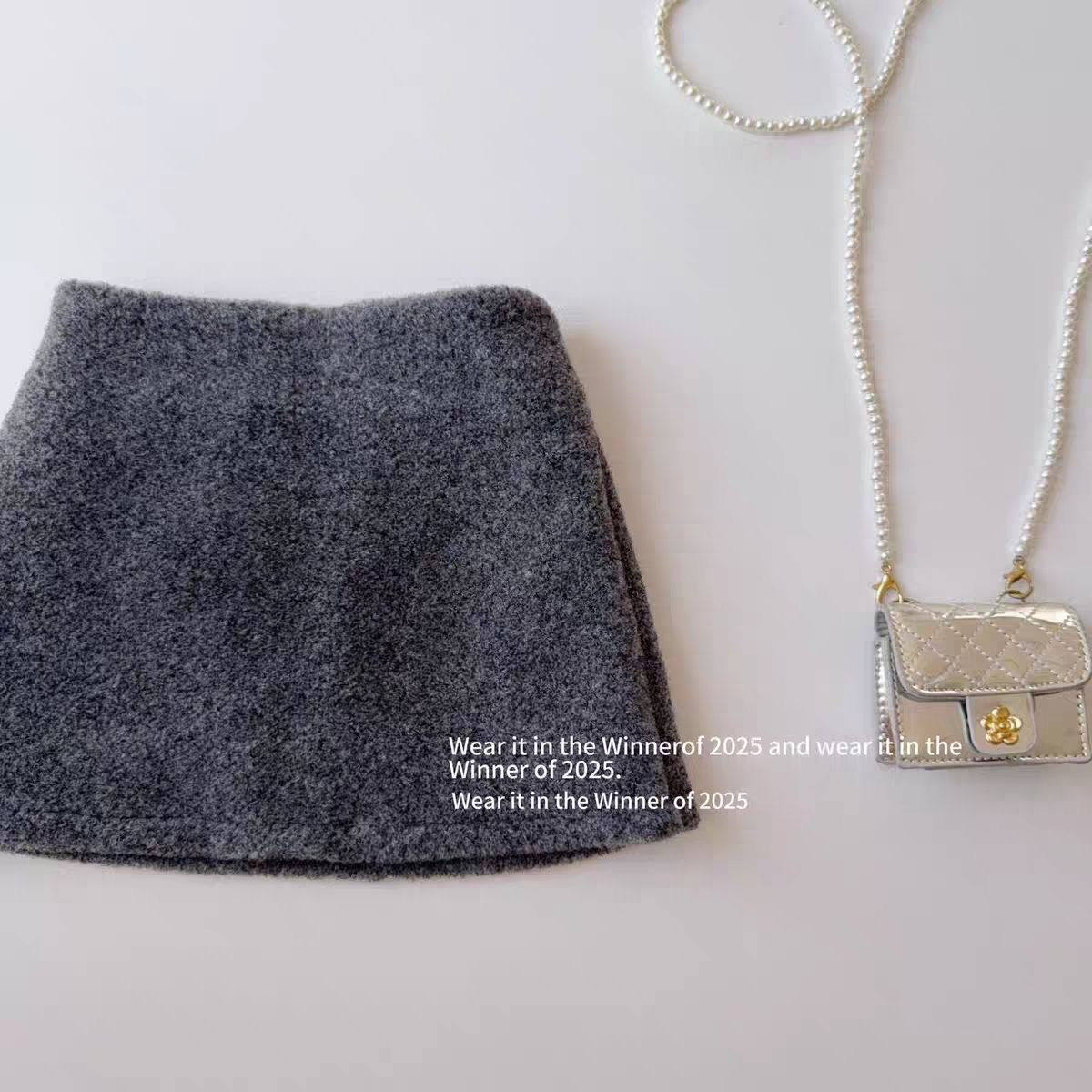 儿童韩系半身裙25秋冬新款女宝时髦百搭a字复古毛毛短裙包臀裙潮,淘宝优惠券,粉丝福利购,淘宝优惠卷