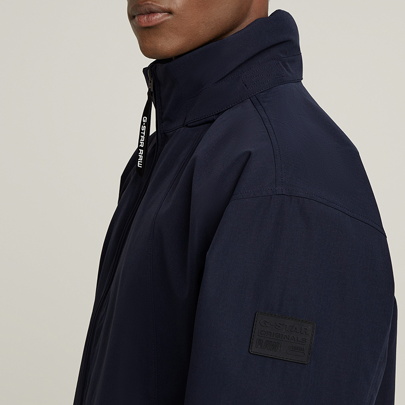 G-STAR RAW百搭男士运动立领痞帅防泼水藏蓝色夹克外套男潮D26114 - 图2