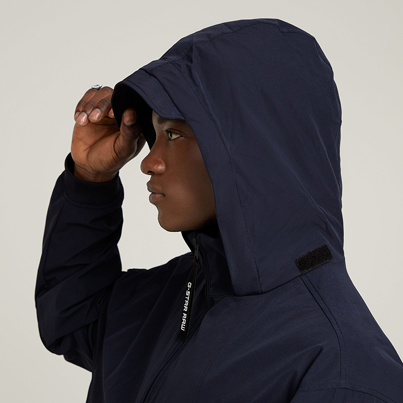 G-STAR RAW百搭男士运动立领痞帅防泼水藏蓝色夹克外套男潮D26114 - 图1