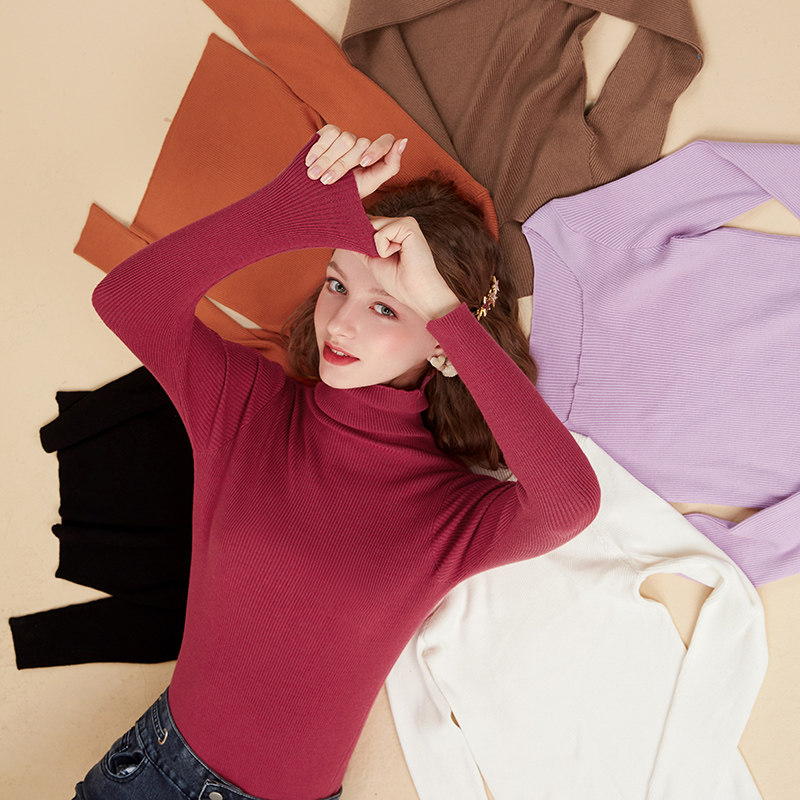 zk修身打底内搭紧身半高领2020毛衣 zk毛衣