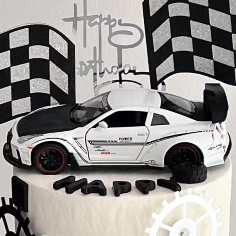 高档汽车蛋糕装饰跑车GTR赛车模型摆件男孩生日装饰玩具卡通车子,淘宝优惠券,粉丝福利购,淘宝优惠卷