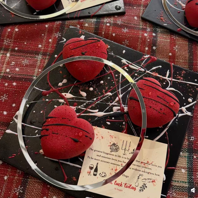 2.14情人节红色爱心DIY星芒圆圈摆件心形模具喷枪甜品蛋糕装饰,淘宝优惠券,粉丝福利购,淘宝优惠卷